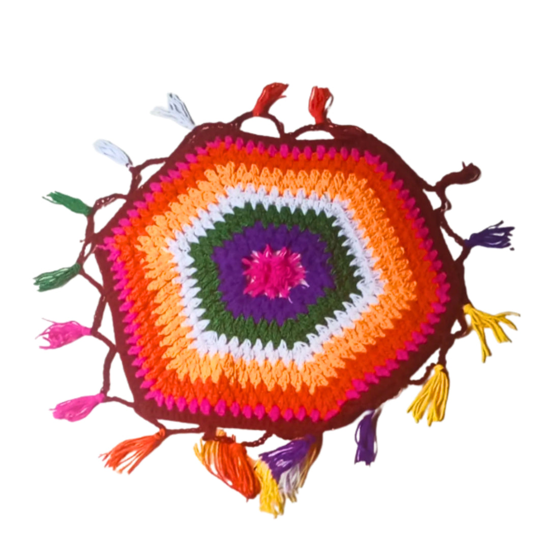 SAI SAMARTH Hexagon Shape Handkerchief Small Pack Of 1 Item Handcrafted Decorative Textile Utility Accessory