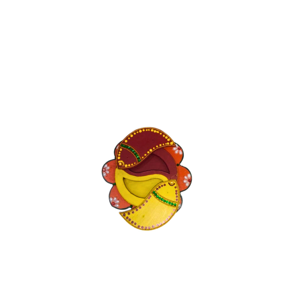 NAMA FUSION, Ready Haldi Kumkum with Nath Rangoli Template, Yogiraj SHG, Local Craftsmanship, Pack of 1 no