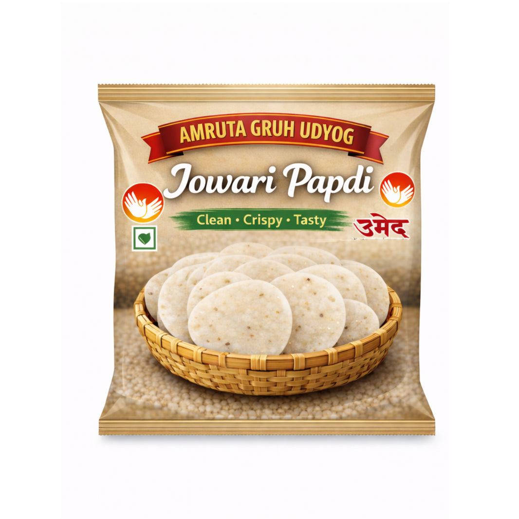 AMRUTA GRUH UDYOG Jowar Papad Pack of 1000 gm Nutritious Gluten Free Traditional Snack Light Crispy Homemade Taste