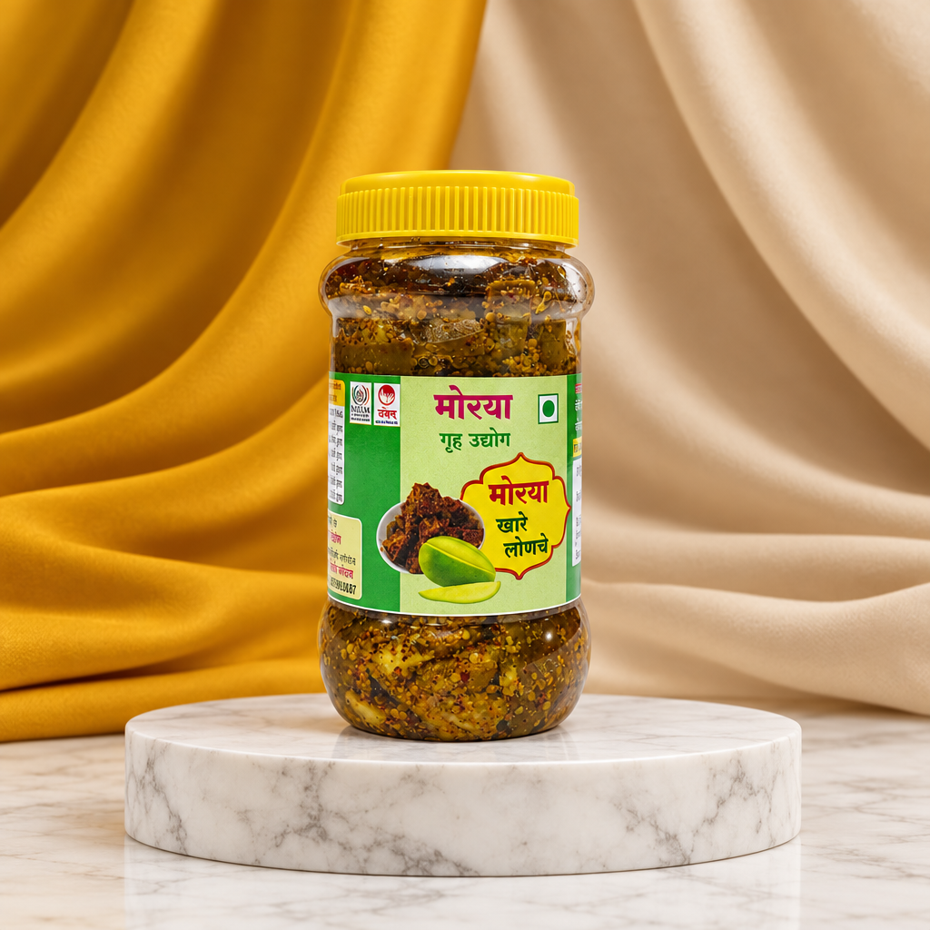 MORYA, Khare Lonche – Sour Raw Mango Pickle, Natural Ingredient, No Artificial Essence, Pack of 500 gms