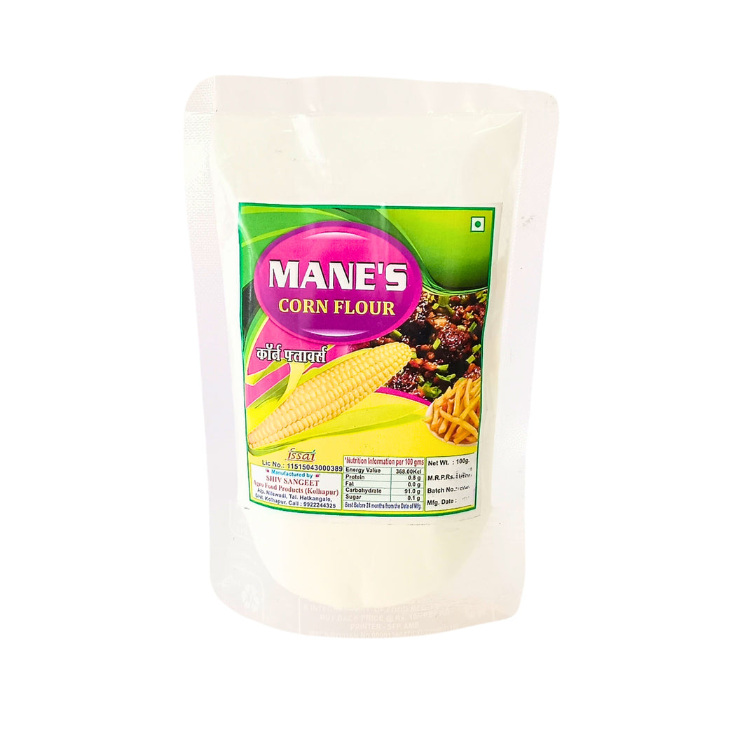 MANE Corn Flour, Made By Natural Ingredients, Shri Sai SHG, No Artificial Flavour, Pack of 100 gm