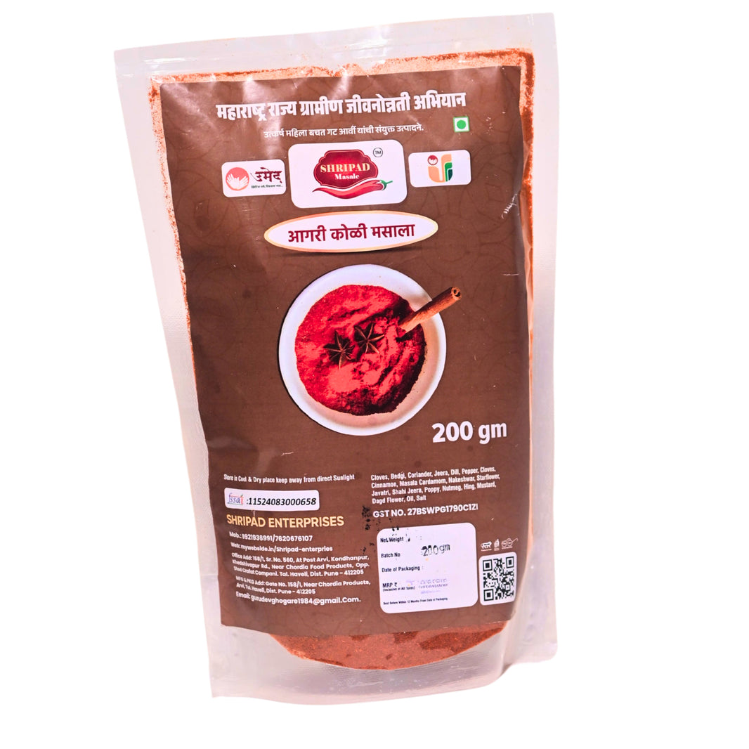 SHREEPAD MASALA, Agri Koli Masala, Utkarsh SHG, Made by Natural Ingredients, No Artificial Chemicals, Pack of 200 gm