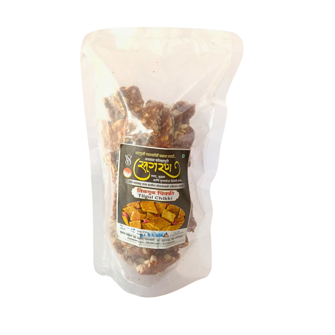 SUGRAN FOODS, Til Gul Chikki, Made By Natural Ingredients, No Artificial, Flavour, Pack of 250 gm