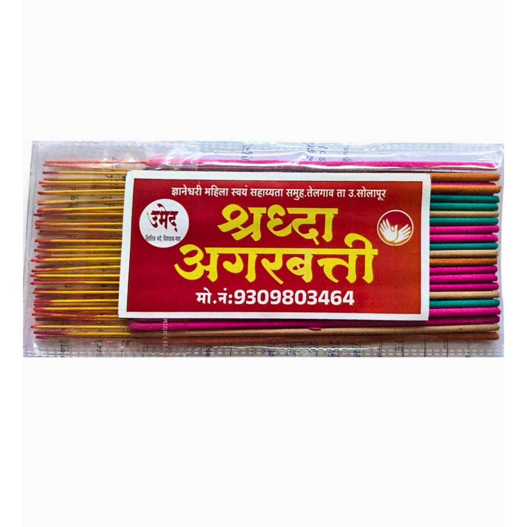 SHRADHA AGARBATTI Natural Pooja Agarbatti Pleasant Fragrance Long Lasting Aroma Made From Quality Ingredients Suitable For Daily Worship 100 gm
