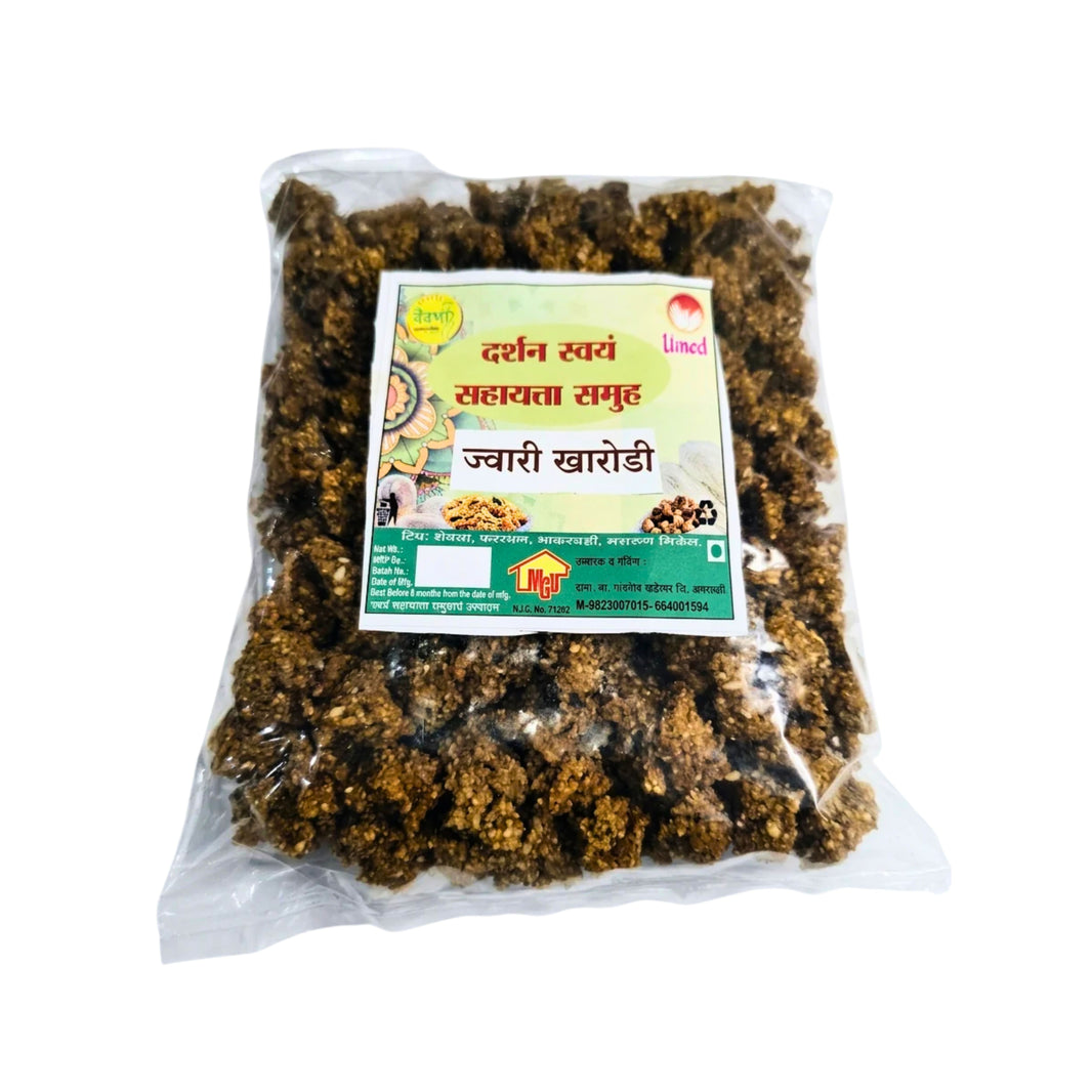 VAIDHARBHI Jowar Kharodi Traditional Vidarbha Sandge Savory Sun Dried Sorghum Snack Natural Ingredients Homemade Style Maharashtrian Pack Of 200g