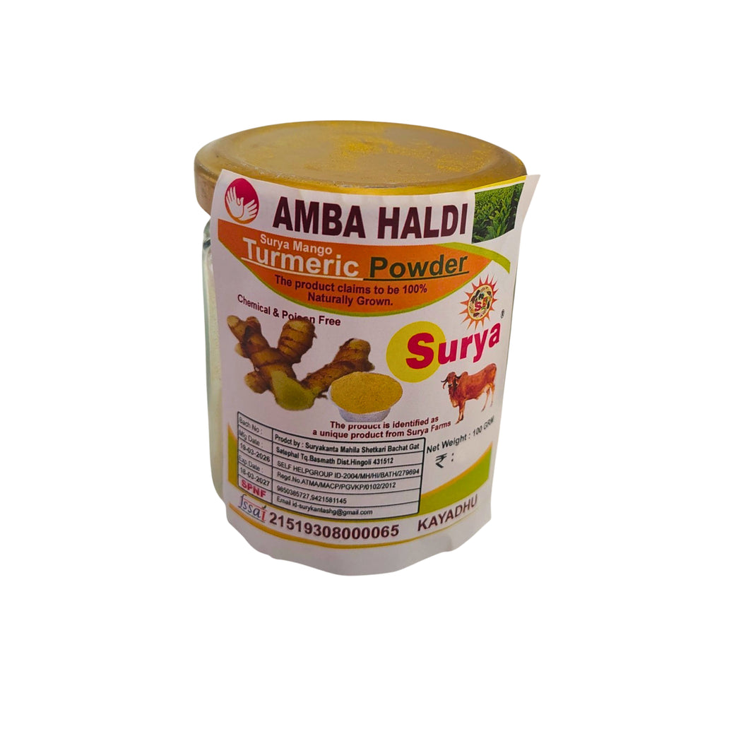 SURYA Amba Halad Powder Pack Of 100gm Mango Ginger Powder Traditional Culinary Ingredient
