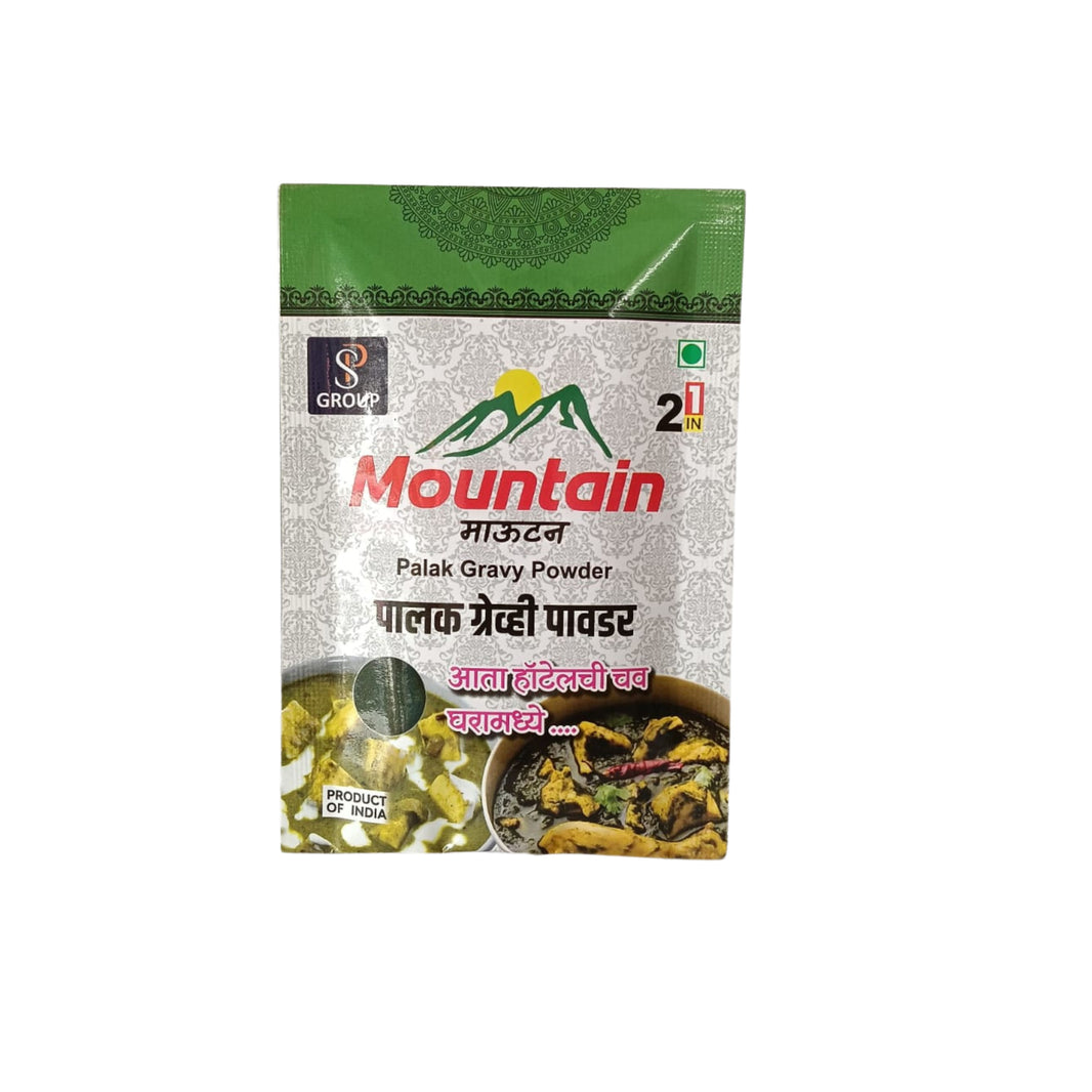 MOUTAIN Palak Gravy Powder, Rajeshwari SHG, Natural Ingredients, No Artificial Essence, Pack of 25 gm