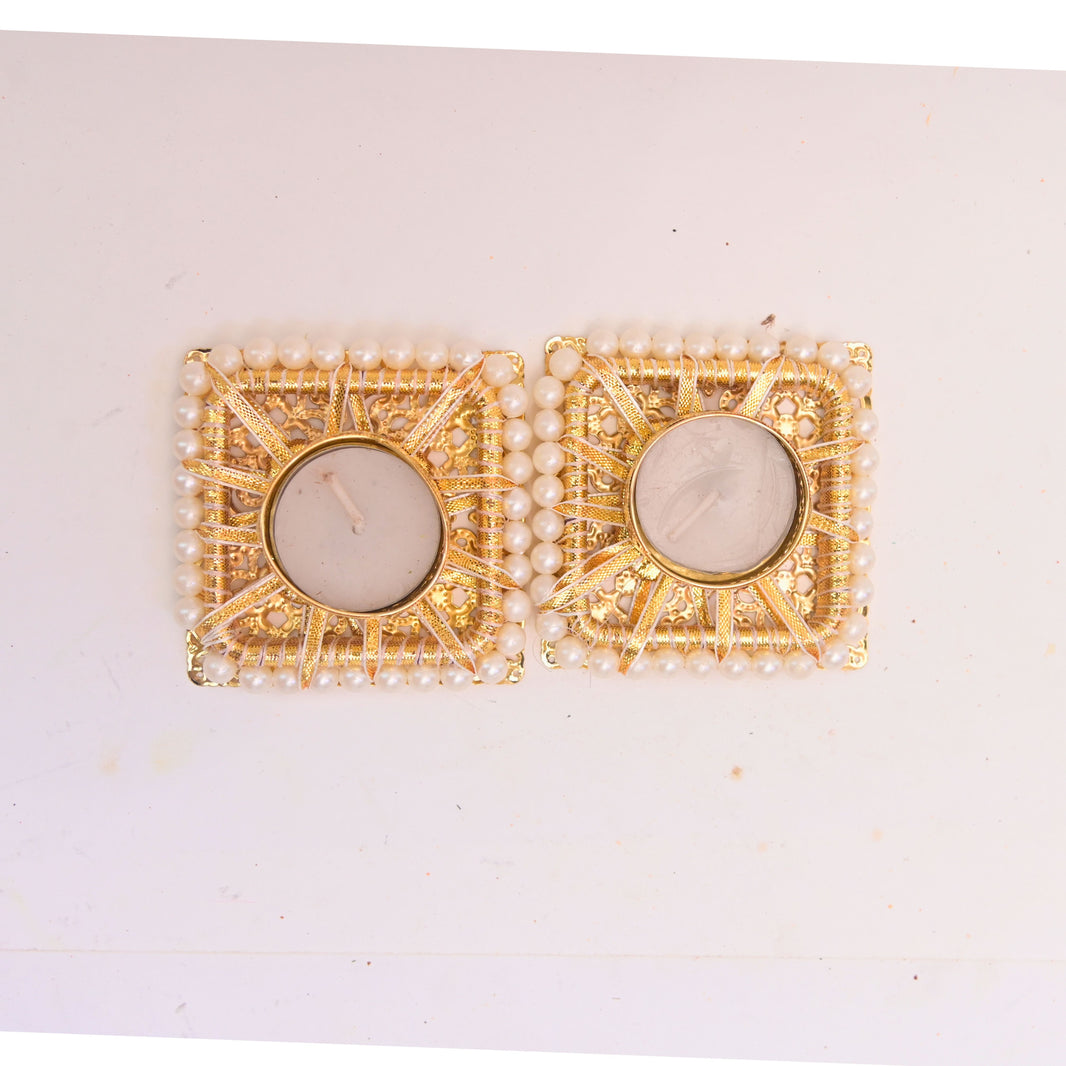 SNEHAL'S CRAFT House Square Candle Holder, 3x3, Made By Krantijyoti SHG, Pack of 2 Pieces