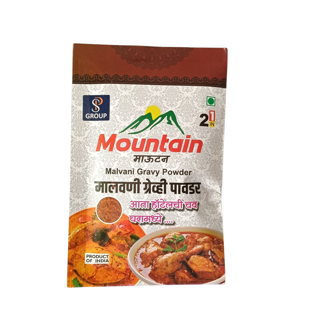 MOUTAIN Malwani Gravy Powder, Rajeshwari SHG, Natural Ingredients, No Artificial Essence, Pack of 25 gm