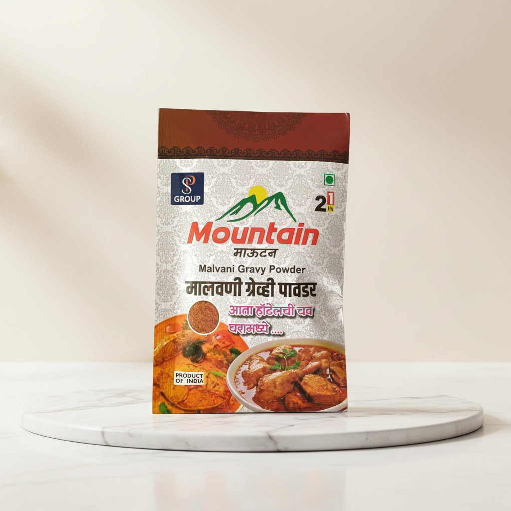 MOUNTAIN Malwani Gravy Powder, Rajeshwari SHG, Natural Ingredients, No Artificial Essence, Pack of 25 gm