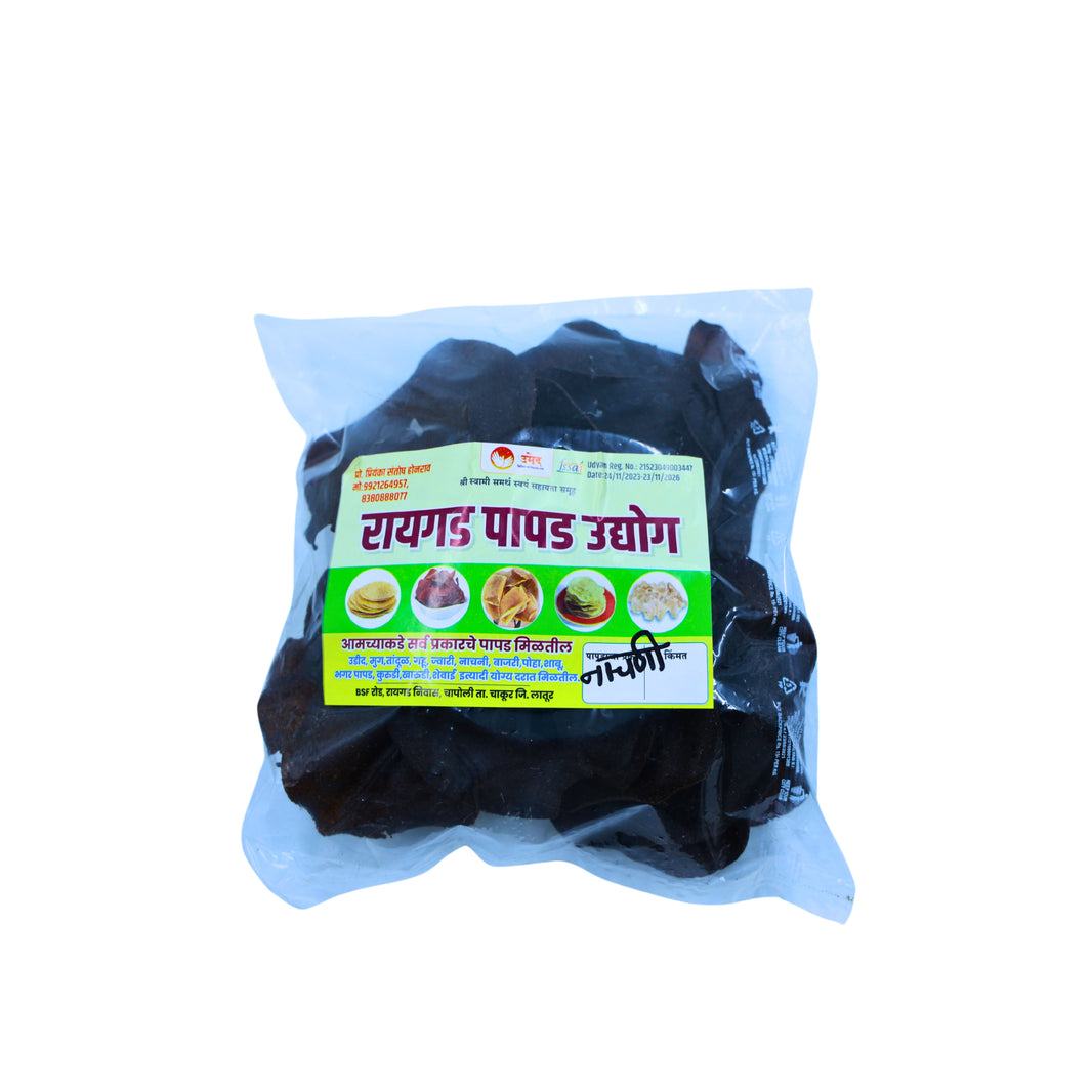 RAYGAD, Nachani Papad, Handmade, Shri Swami Samartha SHG, High-Quality Ingredients, Crispy, Flavor, Pack of 200 gms