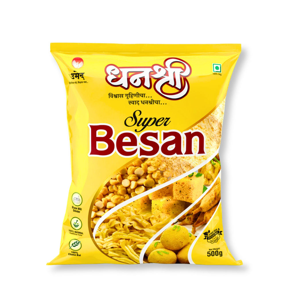 DHANASHREE, Besan Pith,Healthy, Highly Fiberous, Natural Flavour, Pack Of 500gm