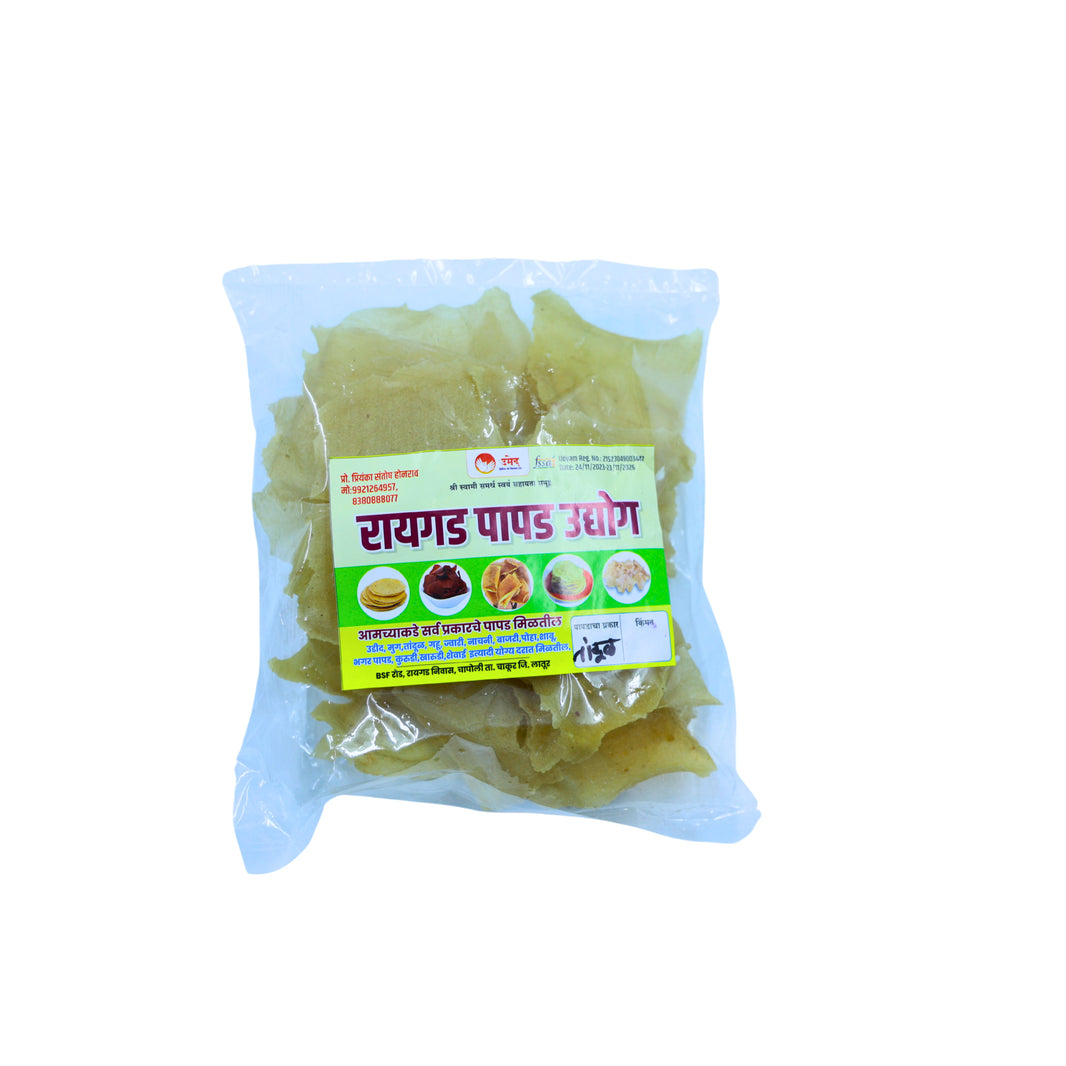 RAYGAD, Rice Papad, Handmade, Shri Swami Samartha SHG, High-Quality Ingredients, Crispy, Flavor, Pack of 200 gms