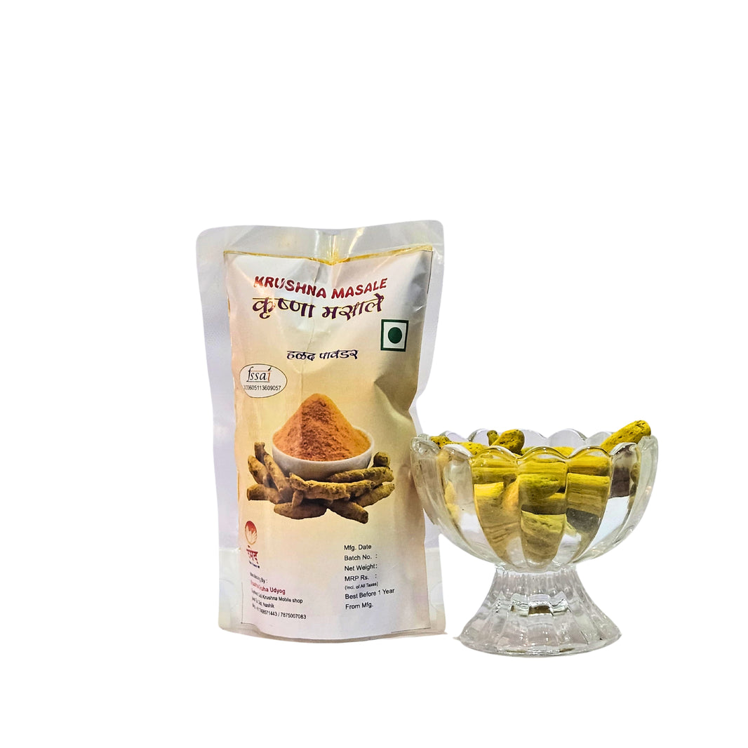 KRUSHNA, Turmeric Powder, Santoshimata SHG, No Added Colours & No Preservatives, Pack Of 150 gm