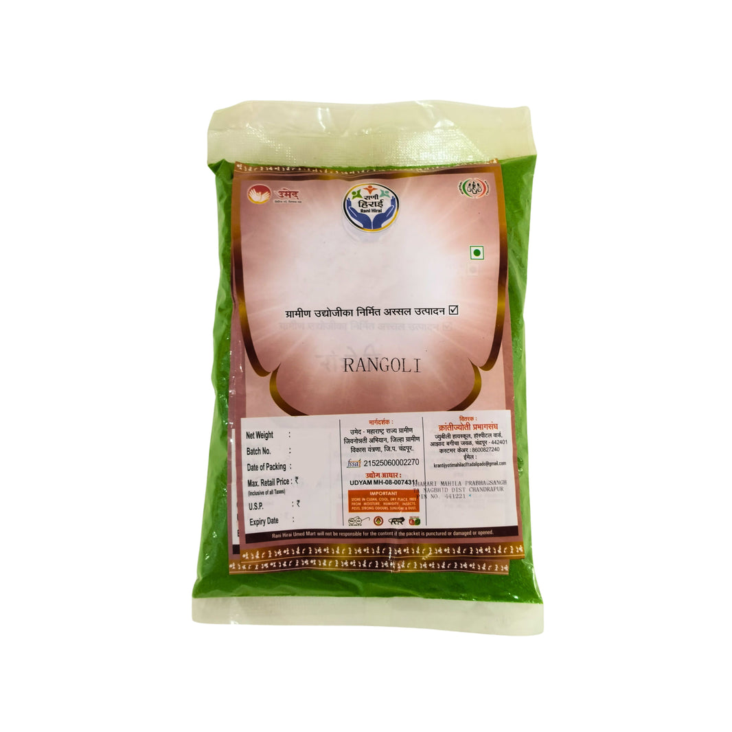 RANI HIRAI Green Rangoli Powder Pack Of 500gm Decorative Festival Floor Art Traditional Pooja Decoration Authentic Quality