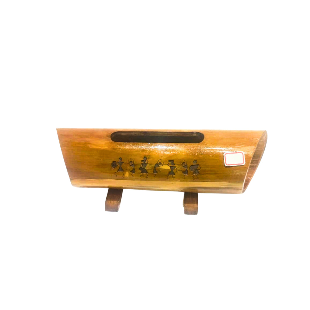 ECO AURA Bamboo Mobile Amplifier, Bamboo ART, Ujjwala SHG, Natural Wood, Local Craftsmanship, Pack of 1 No