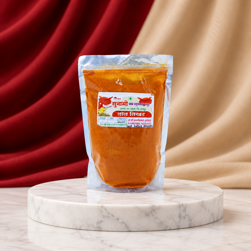 SUNAMI, Red Chilli Powder, Lal Tikhat, Sunami SHG, No Added Colours & No Preservatives, Pack Of 500 gm