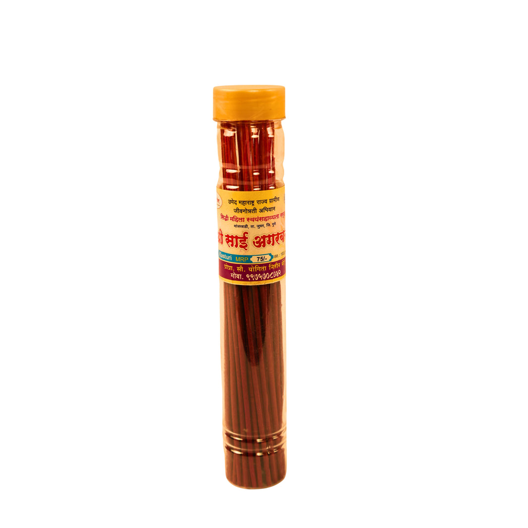 SHRI SAI AGARBATTI - Woods Kasturi Loban Chandan | Natural Scented Agarbatti, Long-Lasting Fragrance, 100% Pure & Chemical-Free | 98gm