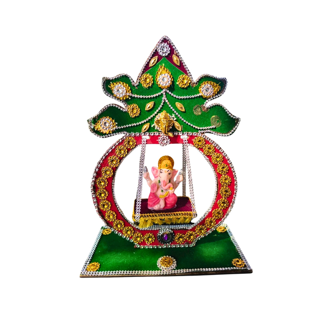 JAY MALHAR Kalash Palana Traditional Wooden Kalash Cradle Used In Religious And Wedding Rituals Handcrafted Cultural Detailing Solapur 1 Piece