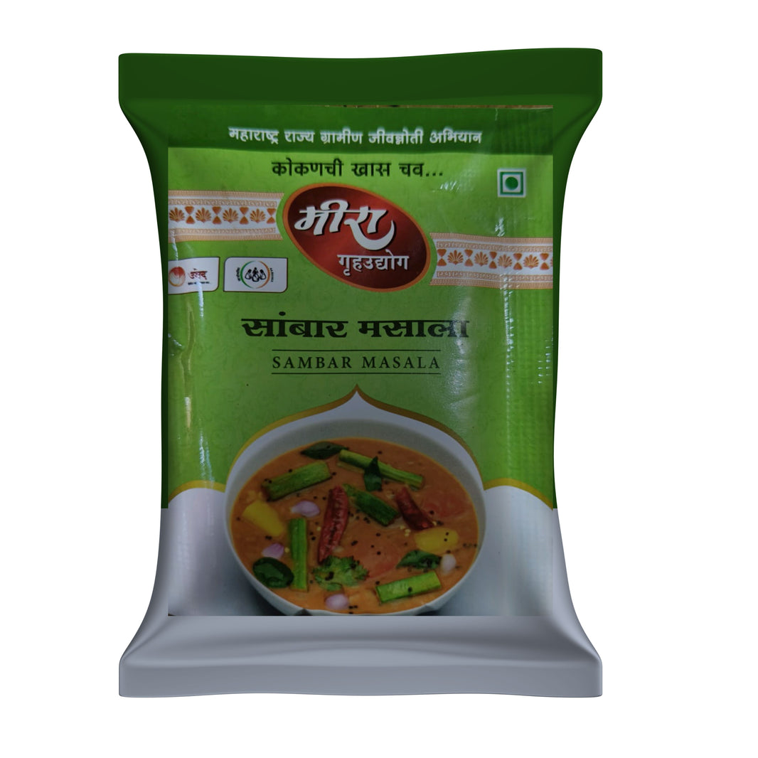 Meera Sambar Masala South Indian Spice Blend for Traditional Lentil Curry Balanced Aroma SHG Made Kitchen Essential Pack of 200 gm daily home cooking needs