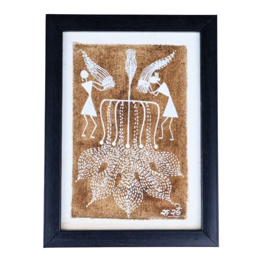WARLI ARTS Warli Painting Frame 1A Painting | Authentic Taste, Handmade with Care, Preservative-Free, Perfect for Gifting | Pack of 1pc