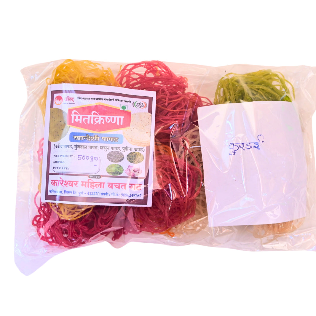 MITKRISHNA Khandeshi Kurdai, Kareshwar SHG, Made By Natural Ingredients, No Artificial Chemicals, Pack of 500 gm