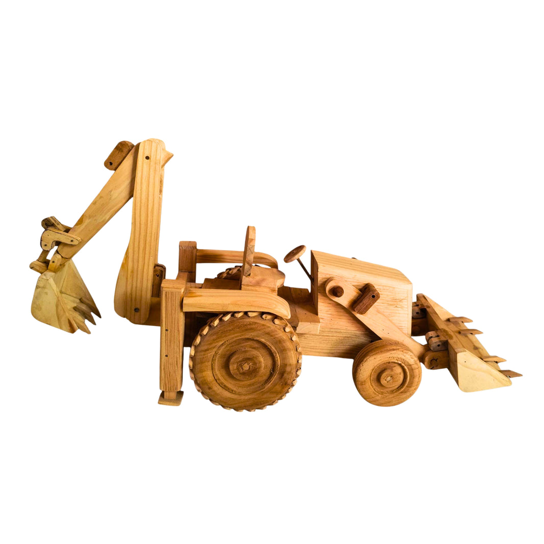 CHOUNDESWARI MAHILA SHG, KUNDAL ShowPiece JCB Wooden Craft Handmade with care, Authentic taste, Preservative-free Pack of 1 Piece