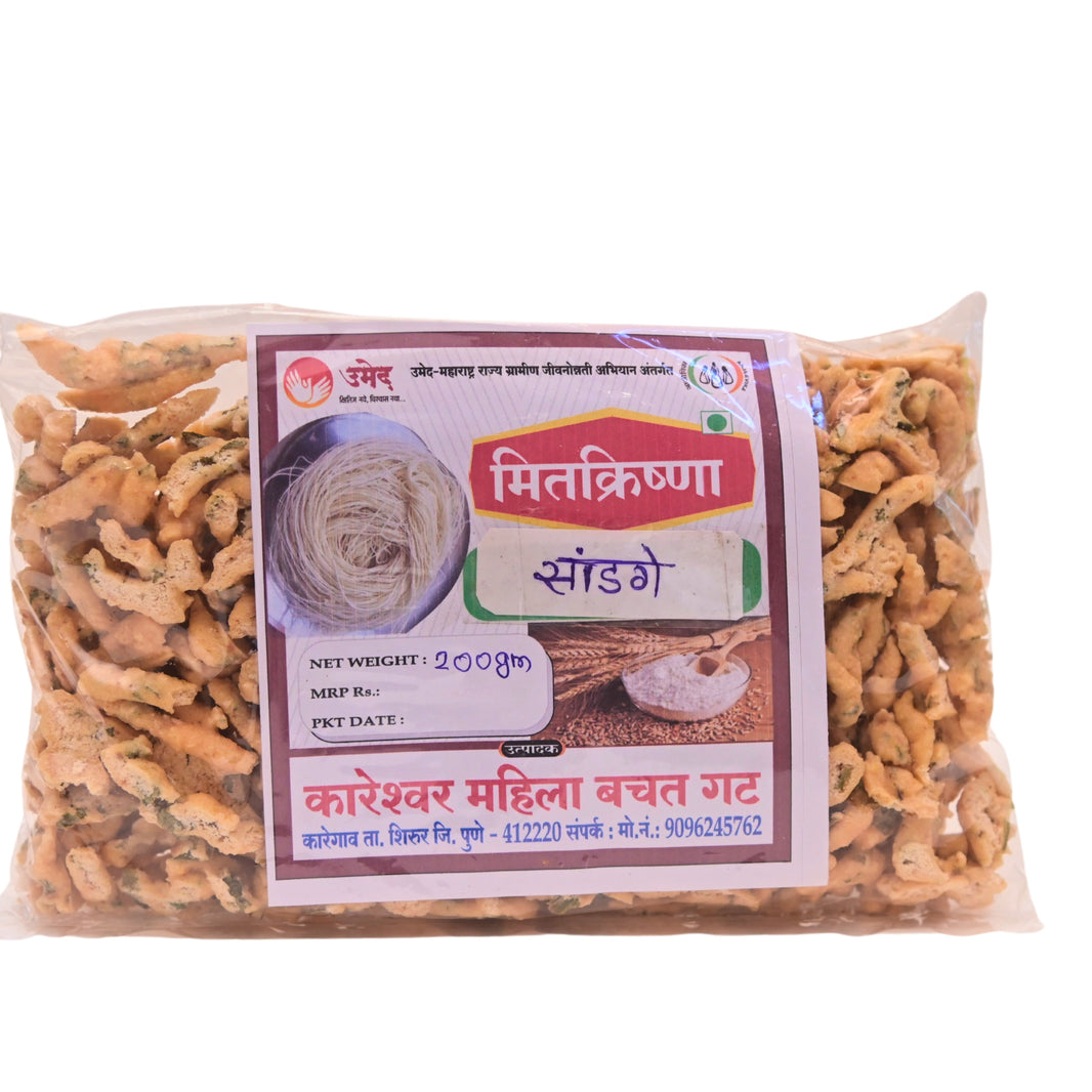MITKRISHNA Khandeshi Sandge, Kareshwar SHG, Made By Natural Ingredients, No Artificial Chemicals, Pack of 200 gm