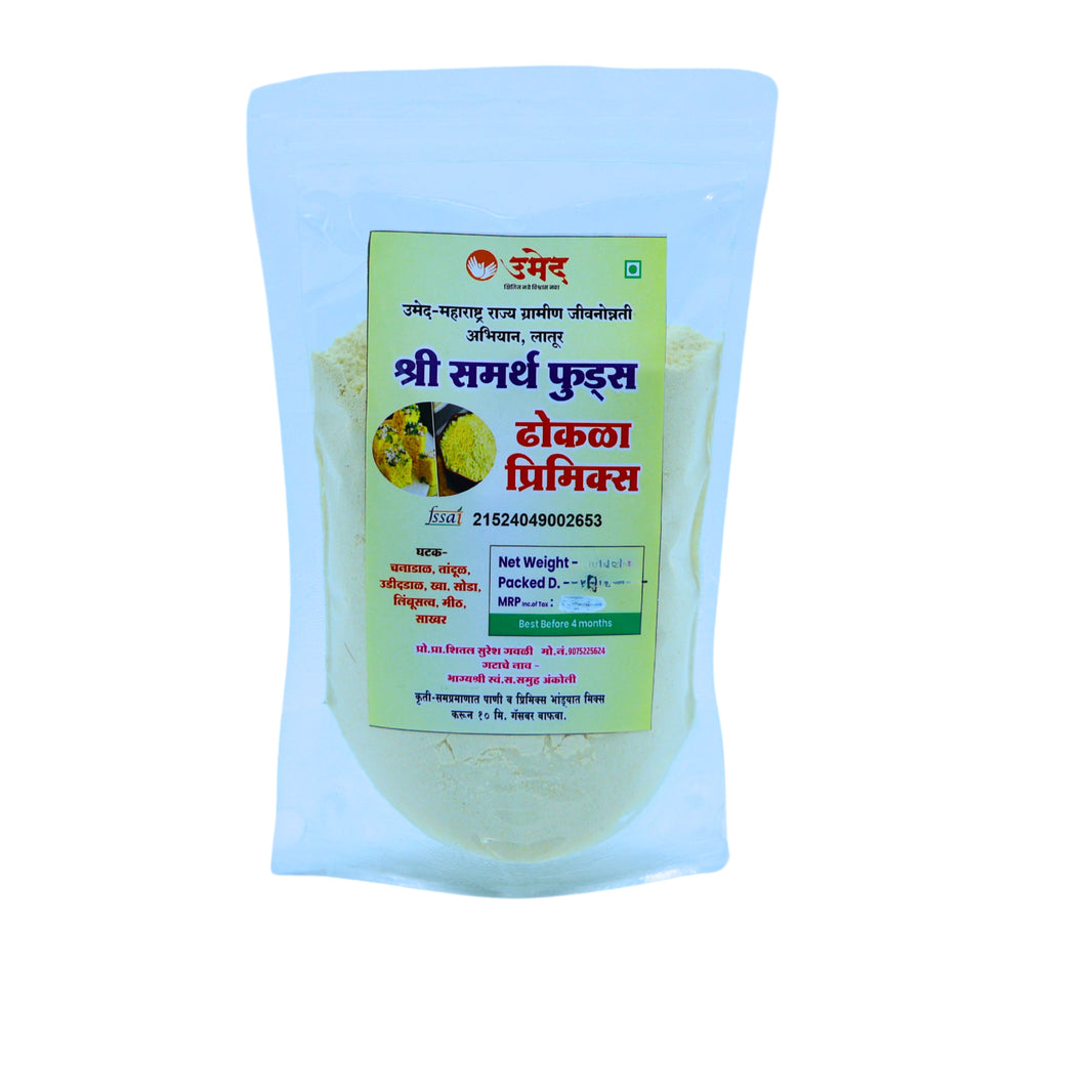 SHREE SAMARTH FOODS Dhokala Flour, Bhagyashri SHG, Made By Natural Ingredients, No Artificial Flavour, Pack of 250 gm