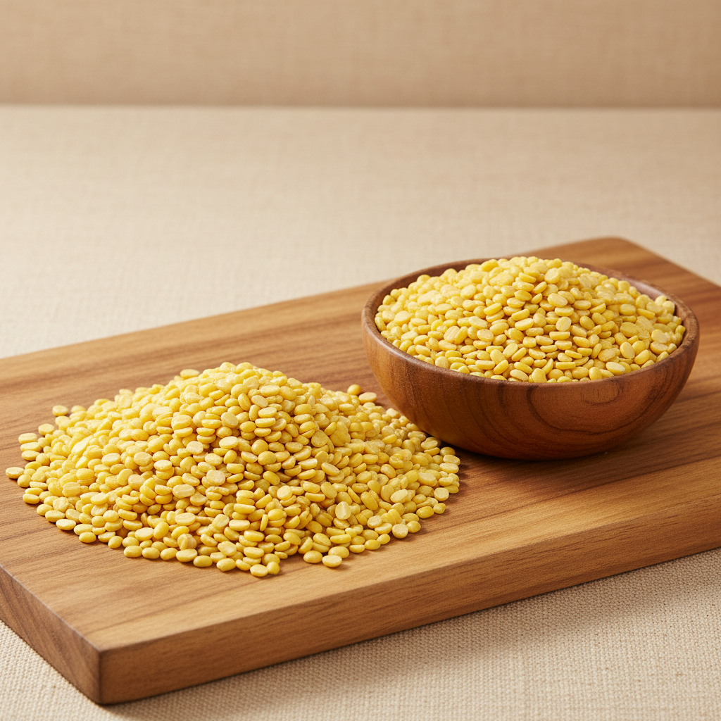 Premium Quality Moong Dal B2B Bulk Supply Food Grade Uniform Split Green Gram for Hotels Retailers Distributors Caterers Institutions 520 Kg