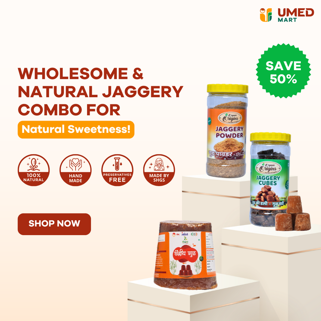 Pure Deshi Gul Combo Pack (Jaggery Cubes 450gm + Jaggery 950gm + Jaggery Powder 450gm), Natural, Chemical Free - 1