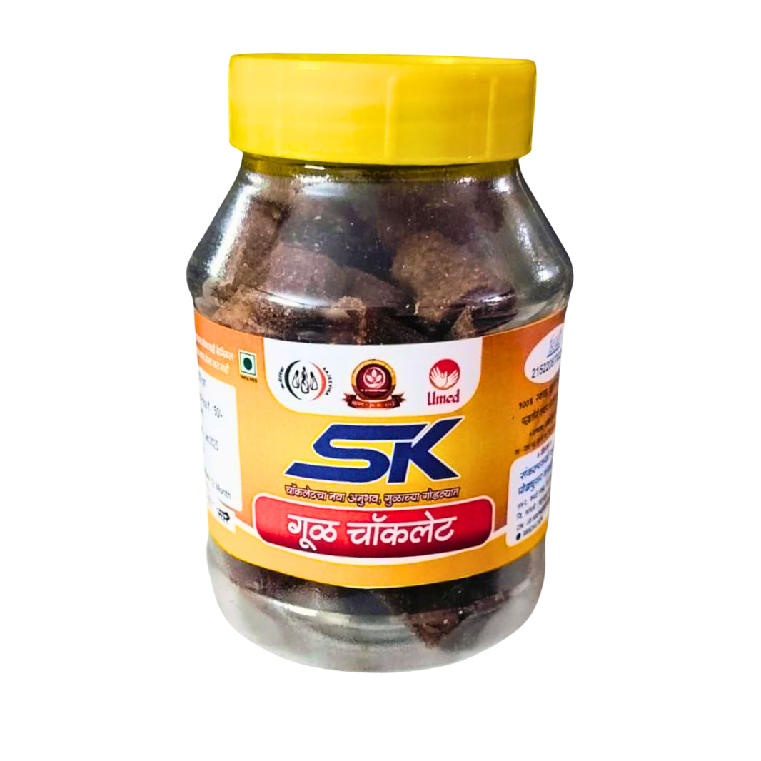 SANKALP SAKHI FPO – Jaggery Chocolate Traditional Taste, Quality Ingredients, Preservative-Free Pack of 500 gm