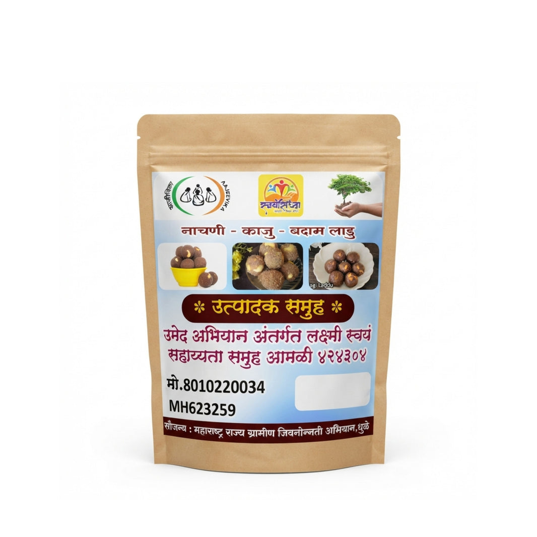 LAXMI Nachani Kaju Badam Ladu Pack Of 250gm Premium Ragi Dry Fruit Nutritious Energy Sweet Authentic Quality