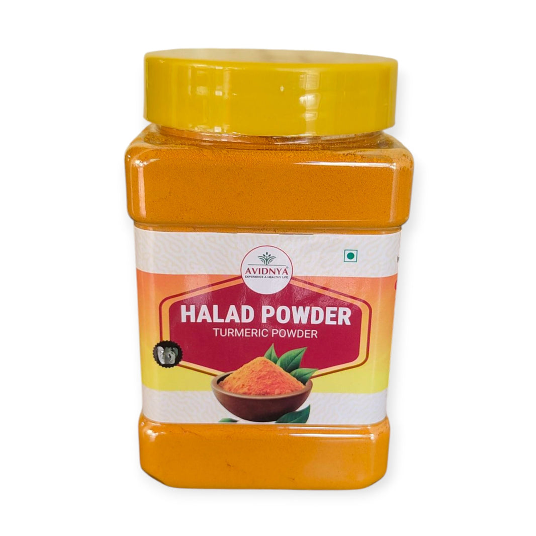 AHILYA MAHILA SHG, AVIDNYA FOODS Turmeric Powder Handmade with Care, Authentic Taste, Preservative-Free Pack of 400gm