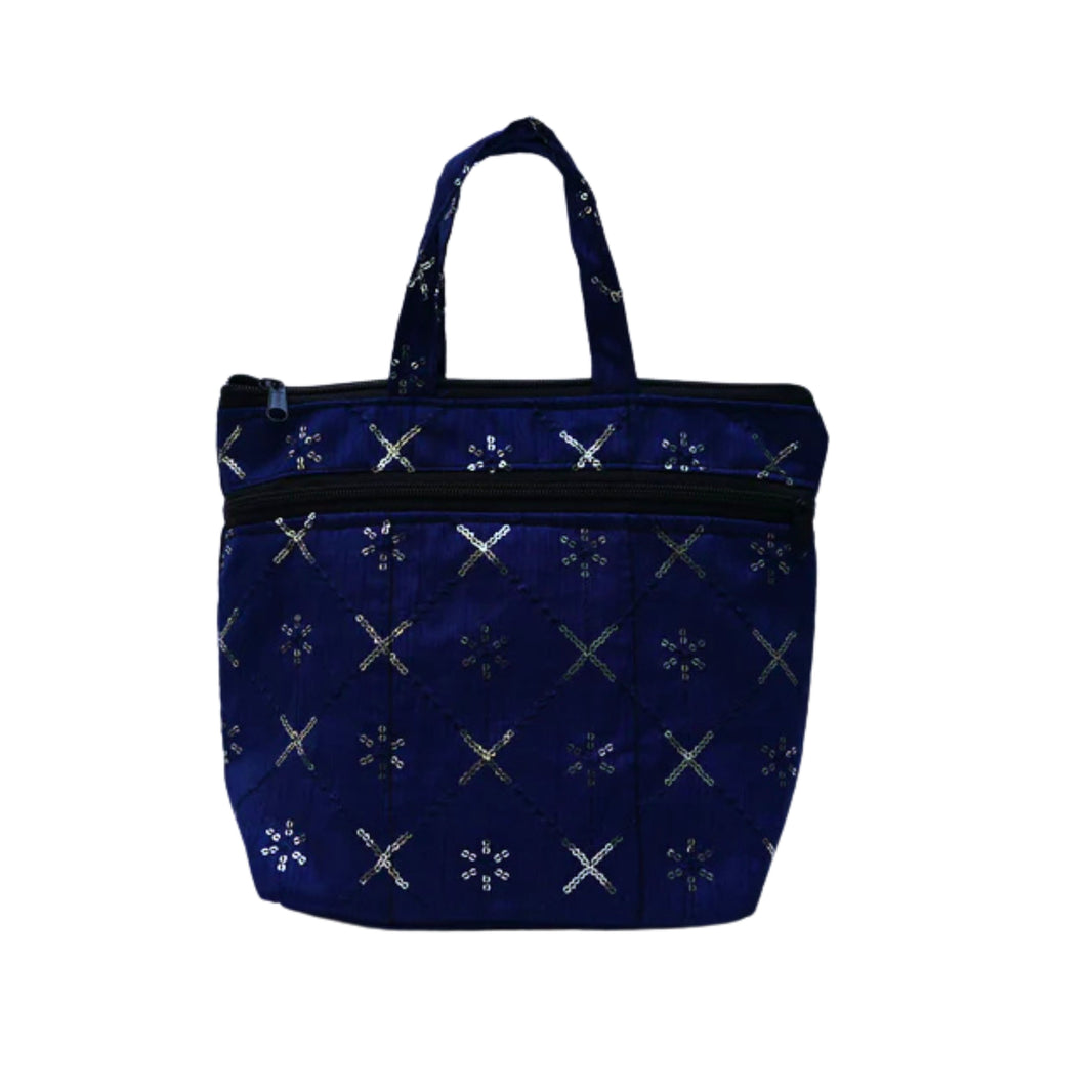 Saksham, Blue Shopping Bag, Local Craftsmanship, Pack Of 1 no