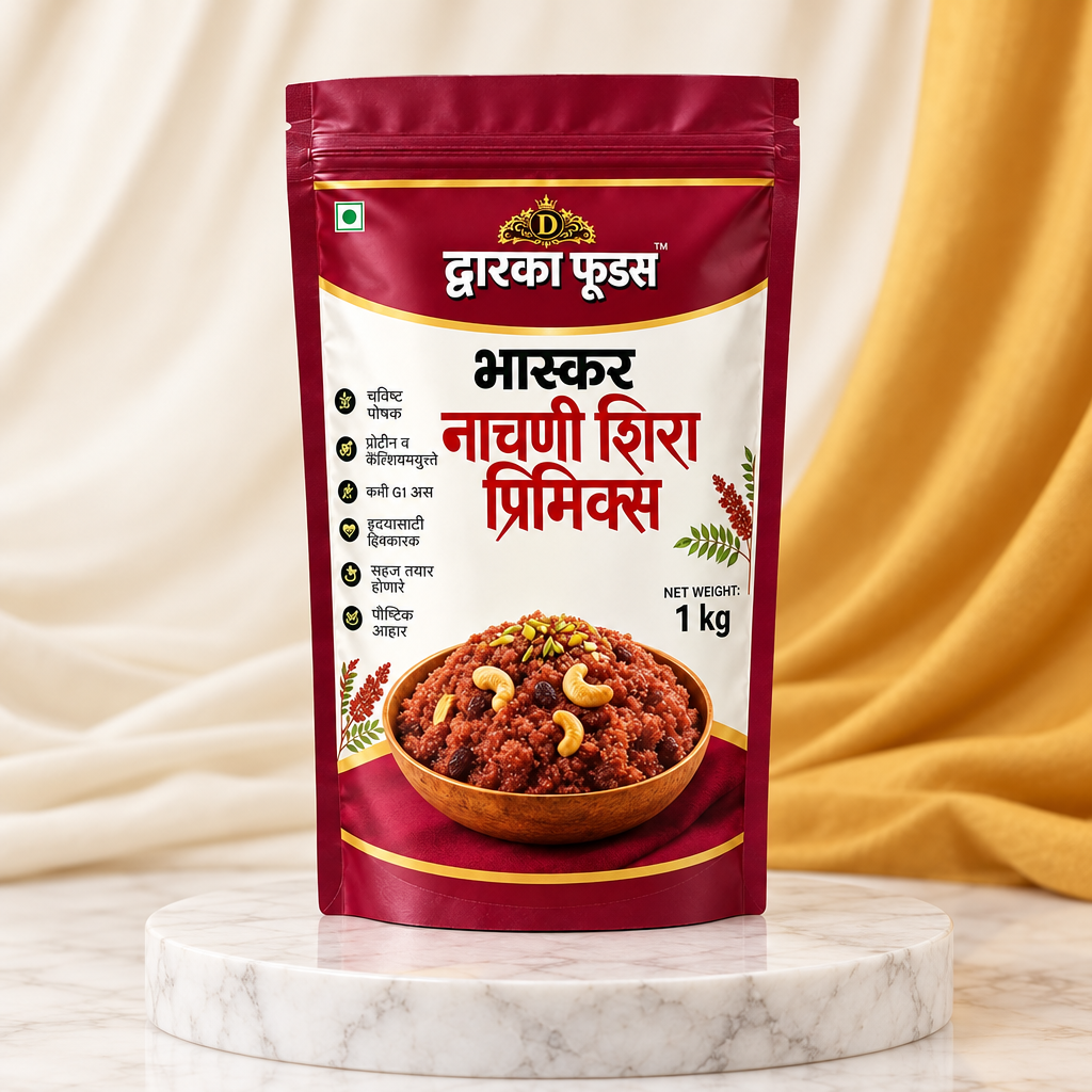 DWAIKA FOODS Nachani (Ragi) Sheera Primix 1kg Traditional Finger Millet Sweet Primix