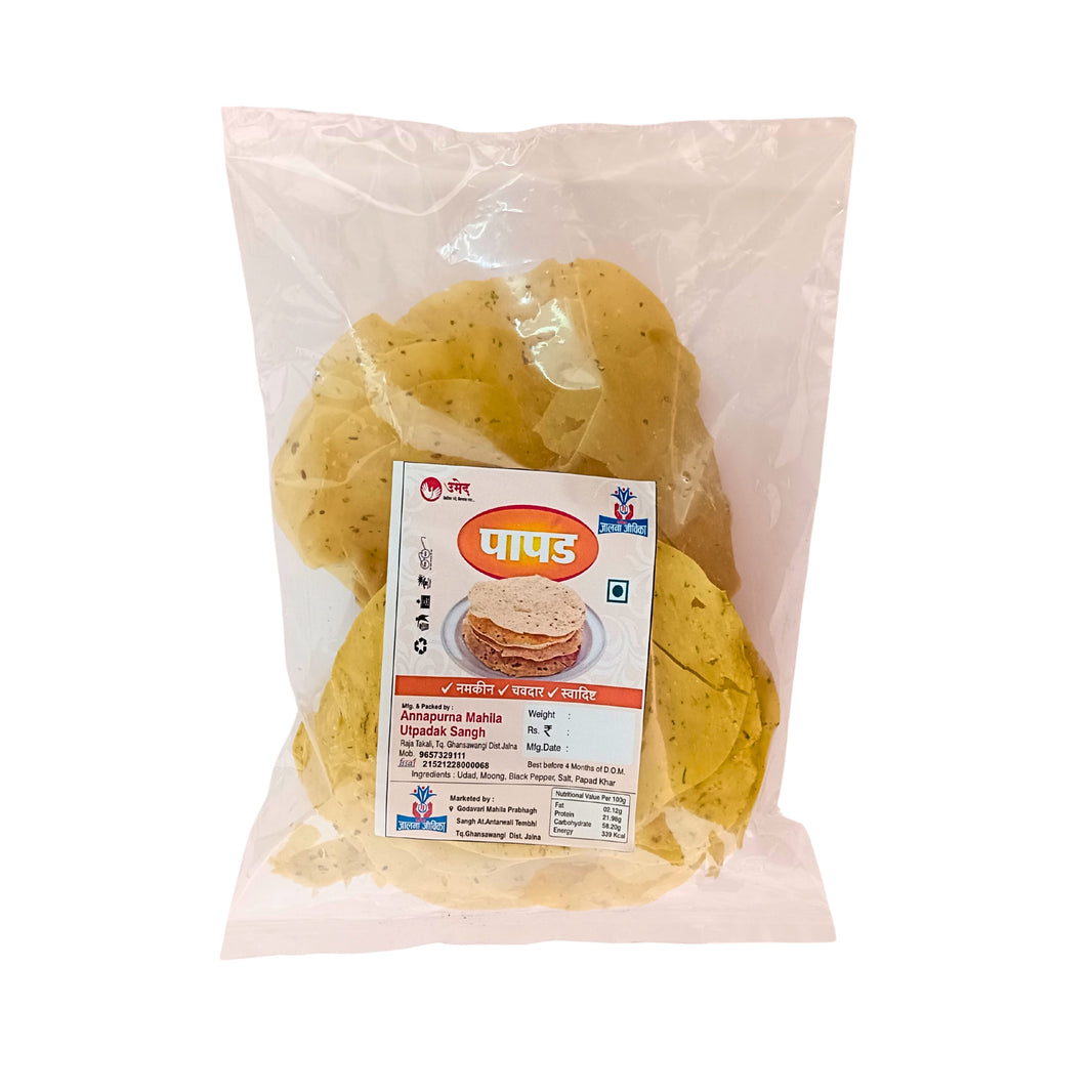 ANNAPURNA, Maida Papad, Handmade with High-Quality Ingredients, Crispy, Flavor, Pack of 100 gms