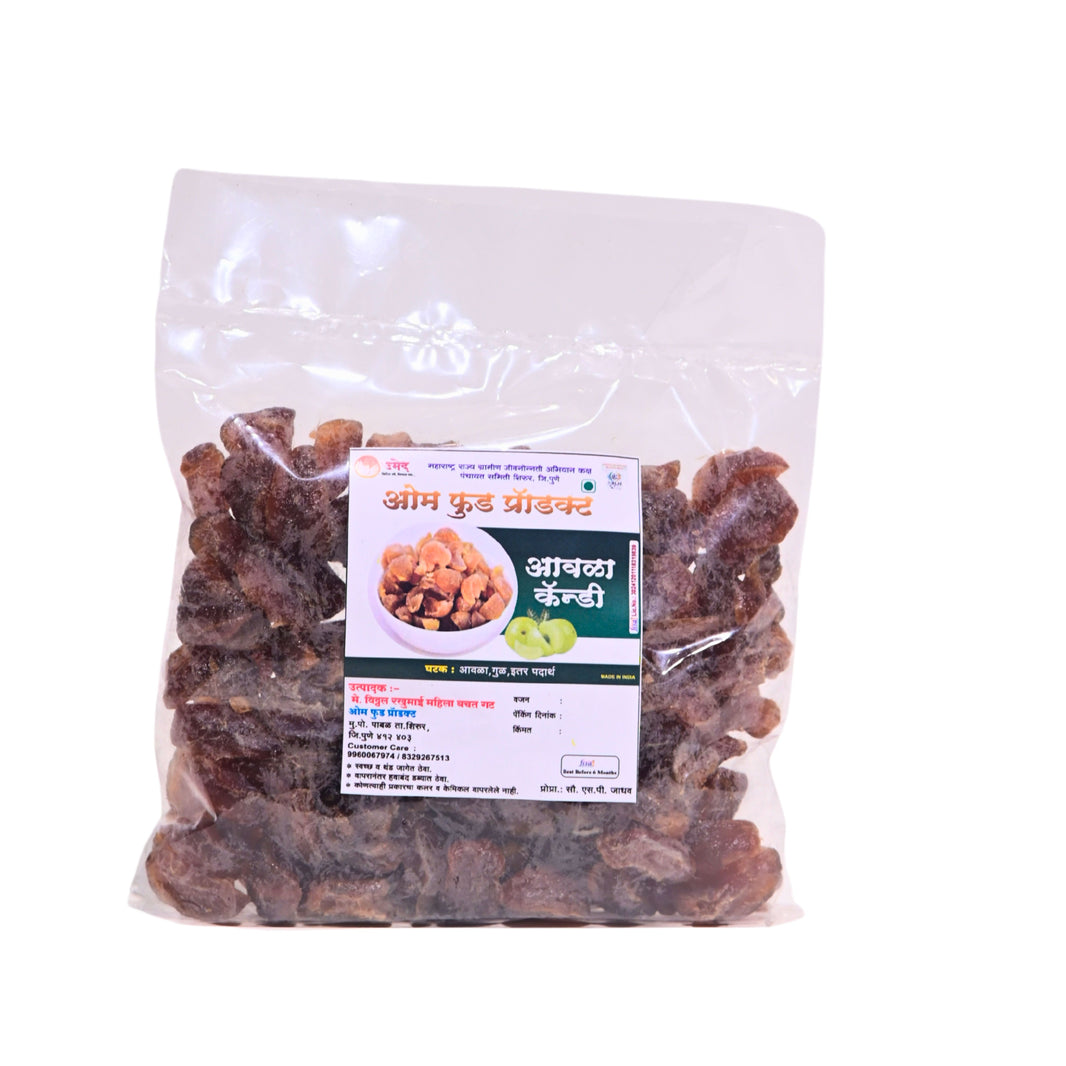 OM FOODS Aonla Candy, Vitthal RukhamaiSHG Made By Natural Ingredients, Healthy, Pack of 250 gms