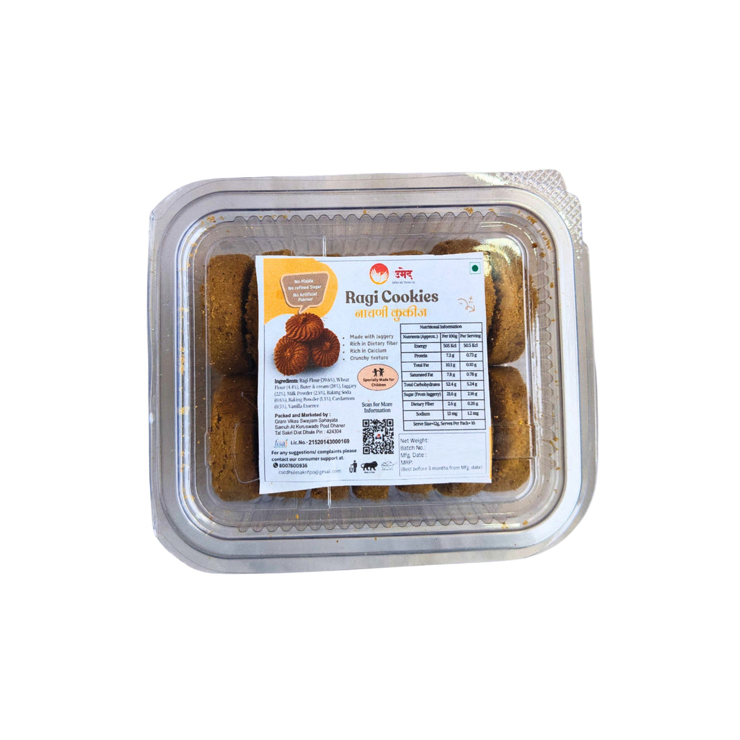 POSHAN SUTRA Nagali Biscuit Pack Of 160gm Ragi Finger Millet Healthy Crunchy Tea Time Snack Homemade Nutritious Premium Quality