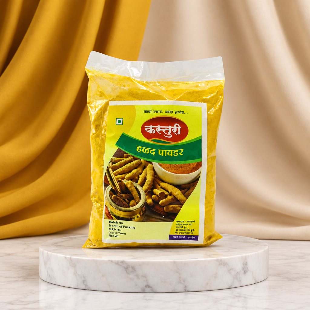 KASTURI , Turmeric Powder, No Added Colours & No Preservatives, Pack Of 200 gm