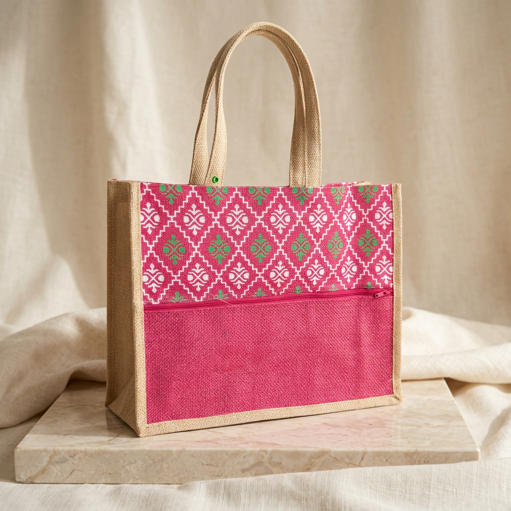 SWADES, Shopping Bag,A, Local Craftsmanship, Pack Of 1 no, 16*18