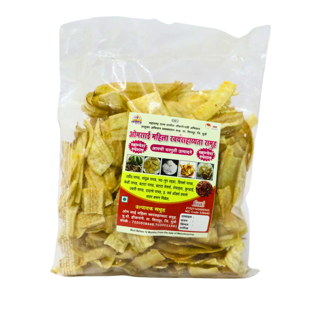 OM SAI, Banana Waffer, Made By Natural Ingredients, No Artificial Flavours, Pack of 250 gm