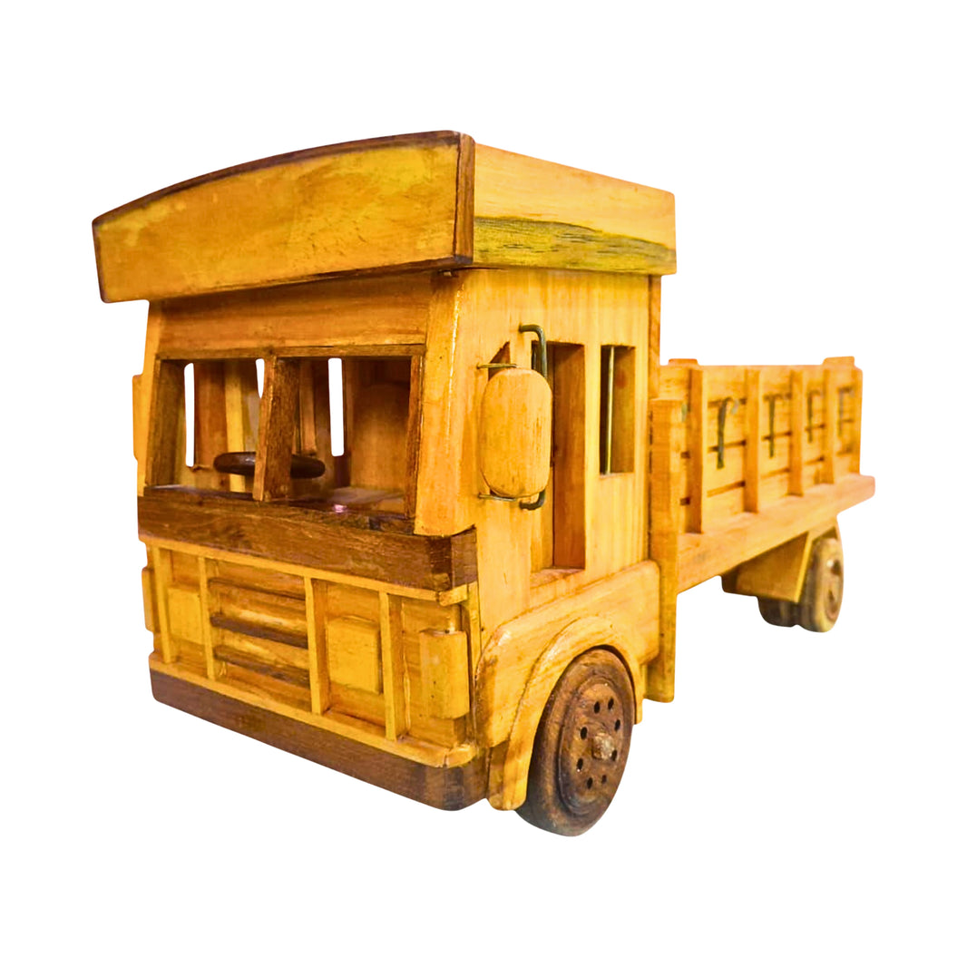 CHOUNDESWARI MAHILA SHG, KUNDAL ShowPiece Truck Wooden Craft Handmade with care, Authentic taste, Preservative-free Pack of 1 Piece