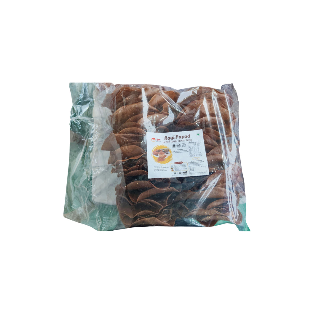 POSHAN SUTRA Nagali Papad Pack Of 500gm Traditional Ragi Papad Ready To Fry Crispy Homemade Authentic Taste Premium Quality