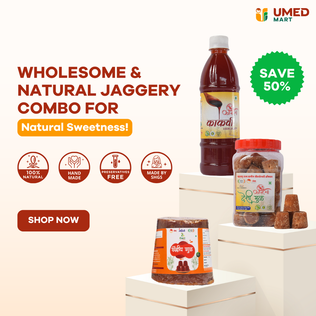 Pure Deshi Gul Combo Pack (Jaggery Cubes 450gm + Jaggery 950gm + Kakavi - Liquid Jaggery 450ml), Natural, Chemical Free - 2