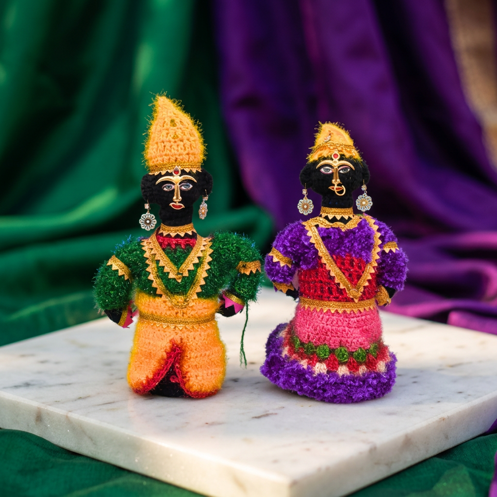 JANAI HASTKALA Vitthal Rukhamai Pack Of 1 Piece Devotional Artwork Spiritual Home Decor Display