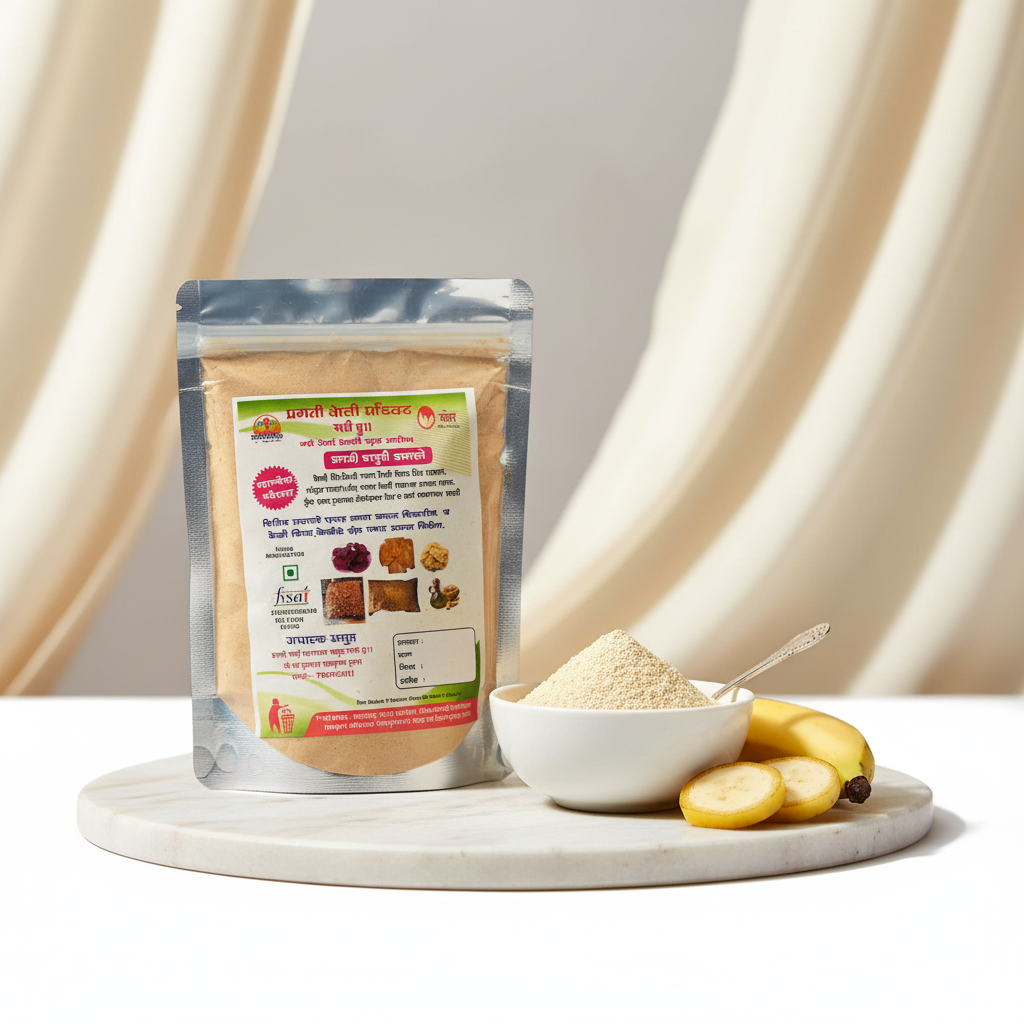 MAA REVA Keli Powder Pack Of 250gm Natural Banana Powder Rich Nutrition Smooth Texture Healthy Beverage Ingredient
