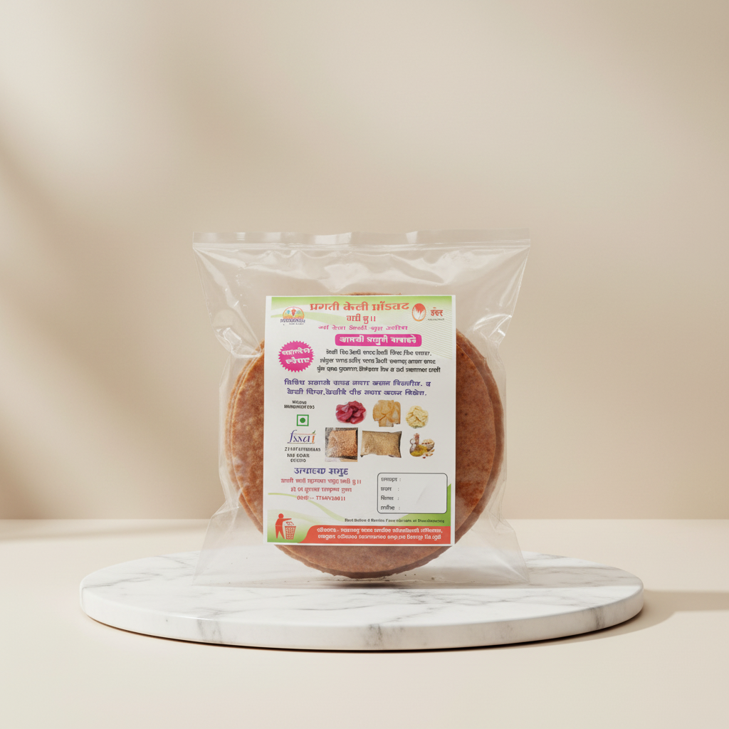 MAA REVA Nagali Papad Pack Of 1000gm Traditional Ragi Papad Ready To Fry Crispy Homemade Authentic Taste