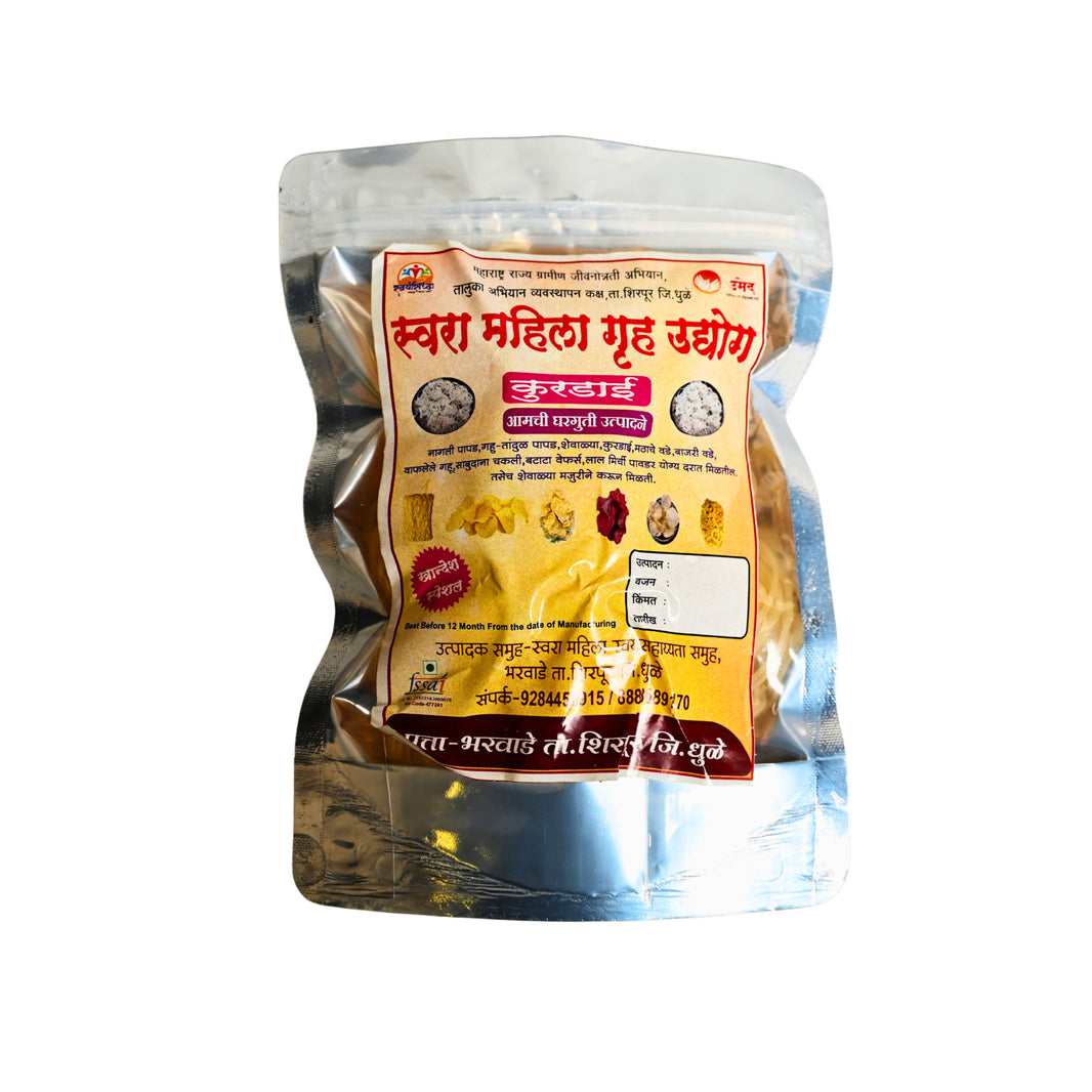 SWARA Kurdai Pack Of 1000gm Traditional Sun Dried Ready To Fry Crispy Homemade Authentic Snack Premium Quality