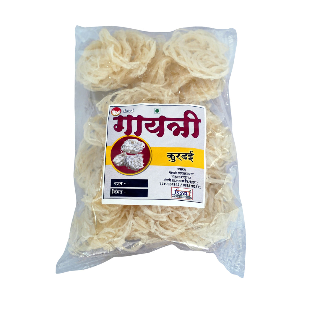 GAYATRI Kurdai Pack of 500 gm Traditional Homemade Crispy Fry Snack Meal Side Snack